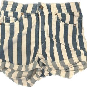H&M Blue Striped Shorts Size 4-6